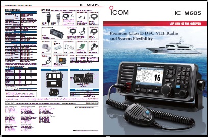 ICOM IC-M605海事船载台英文彩页下载