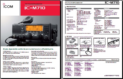 ICOM IC-M710海事短波电台英文彩页下载